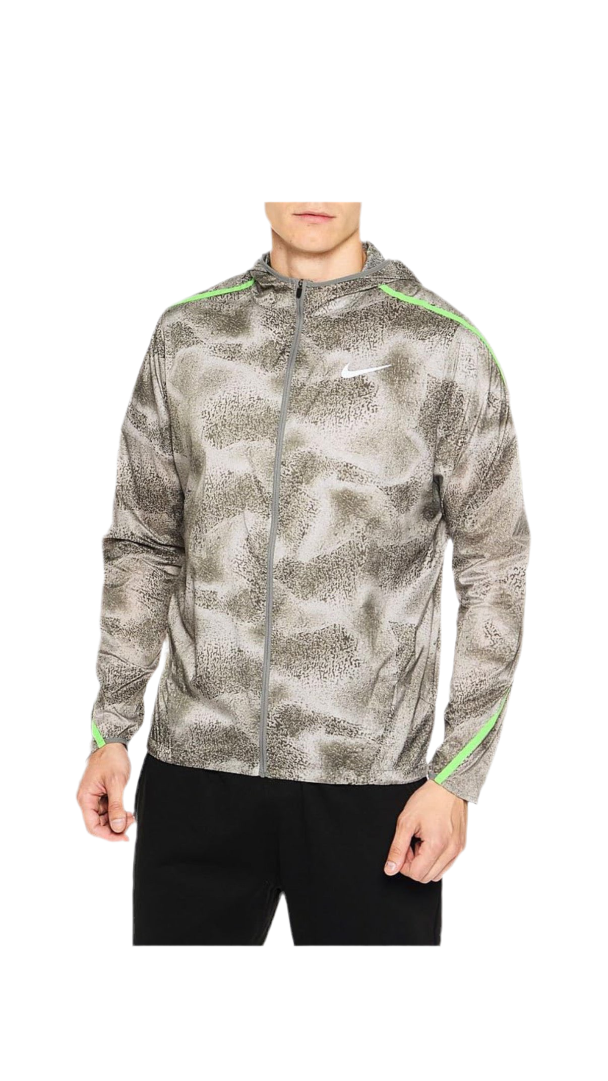 Nike M NK SHLD IMP LT HD PR Jacket Carbon Grey Green