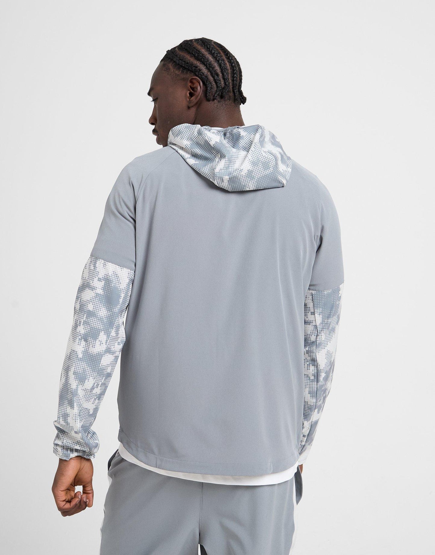 Nike Repel Grey White Camo Windrunner Jacket