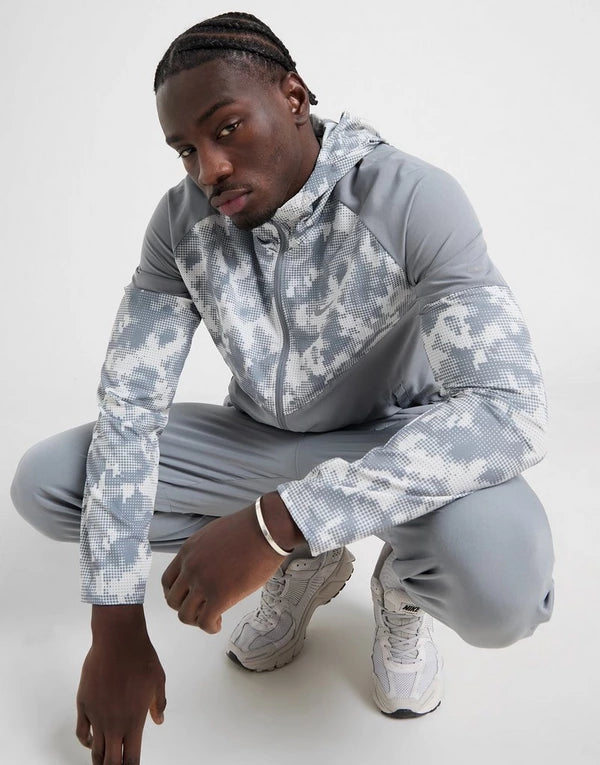 Nike Repel Grey White Camo Windrunner Jacket