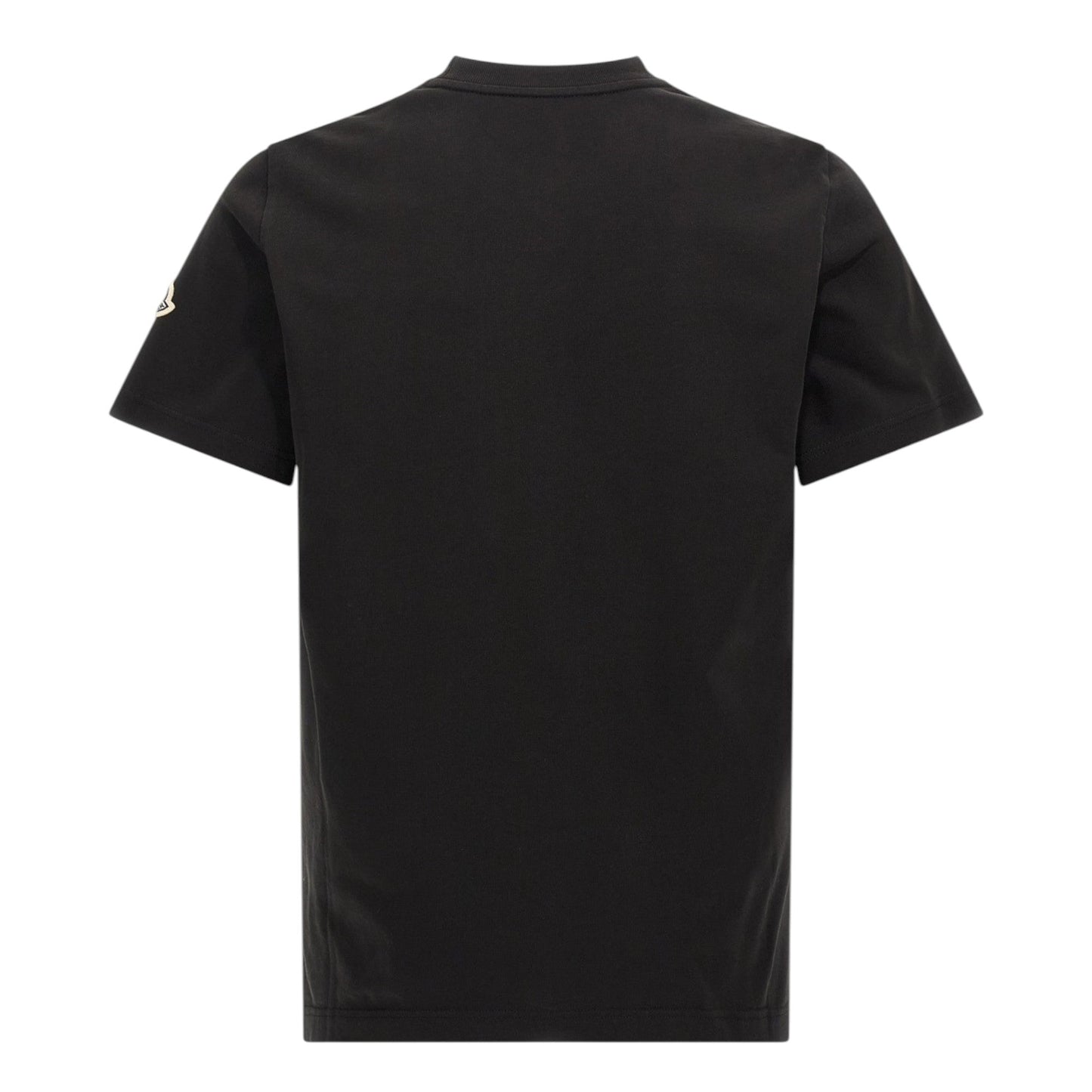 Moncler Flocked Felt Logo Black T-shirt