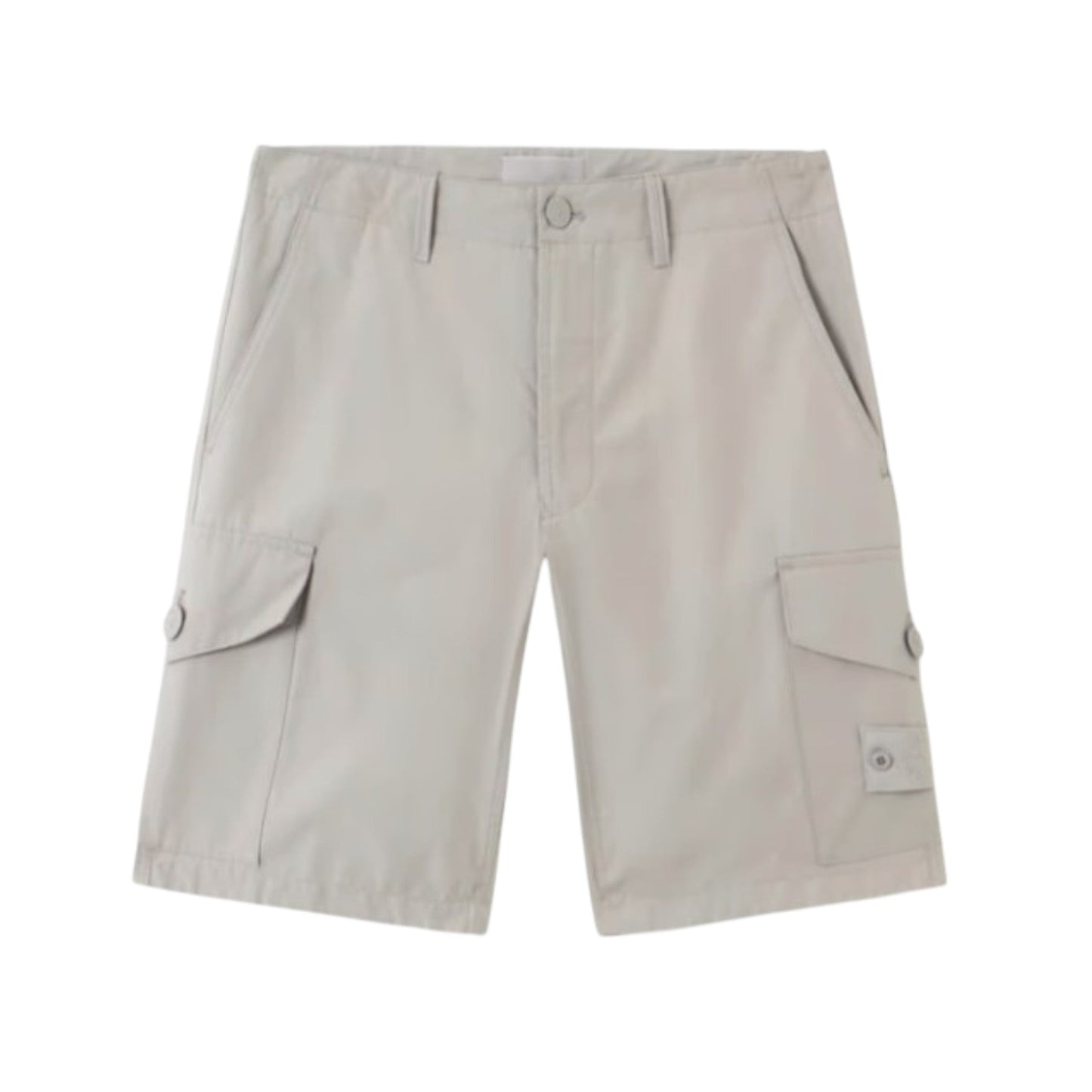 Stone Island Weatherproof Cotton Canvas Dust Grey Ghost Cargo Shorts