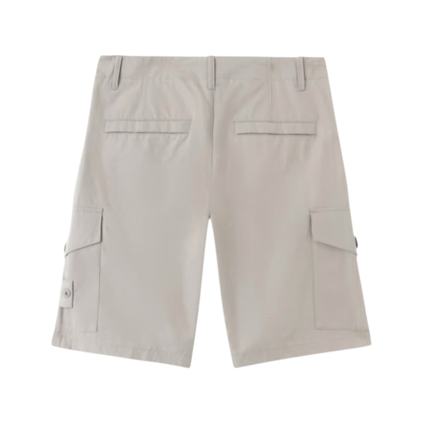 Stone Island Weatherproof Cotton Canvas Dust Grey Ghost Cargo Shorts