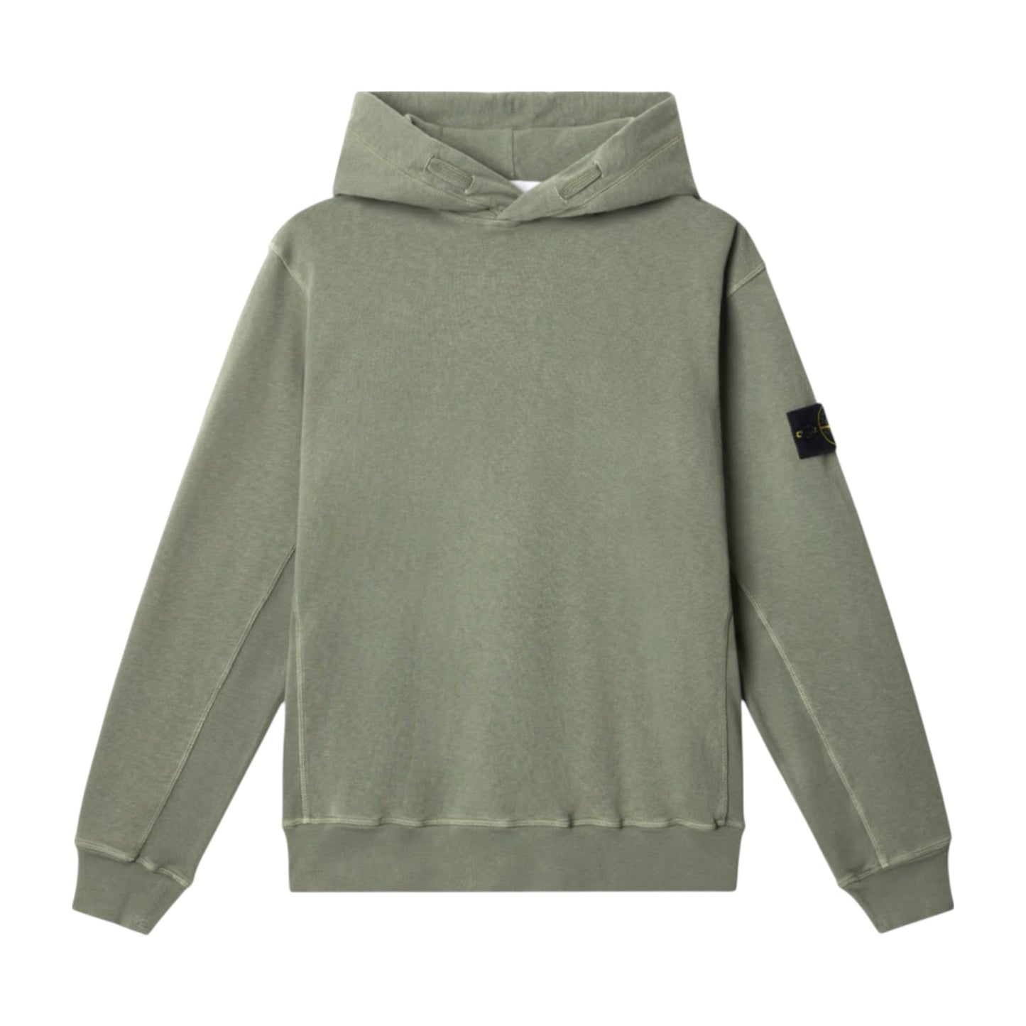 Stone Island Malfile Fleece 'Old' Effect Musk Green Hoodie