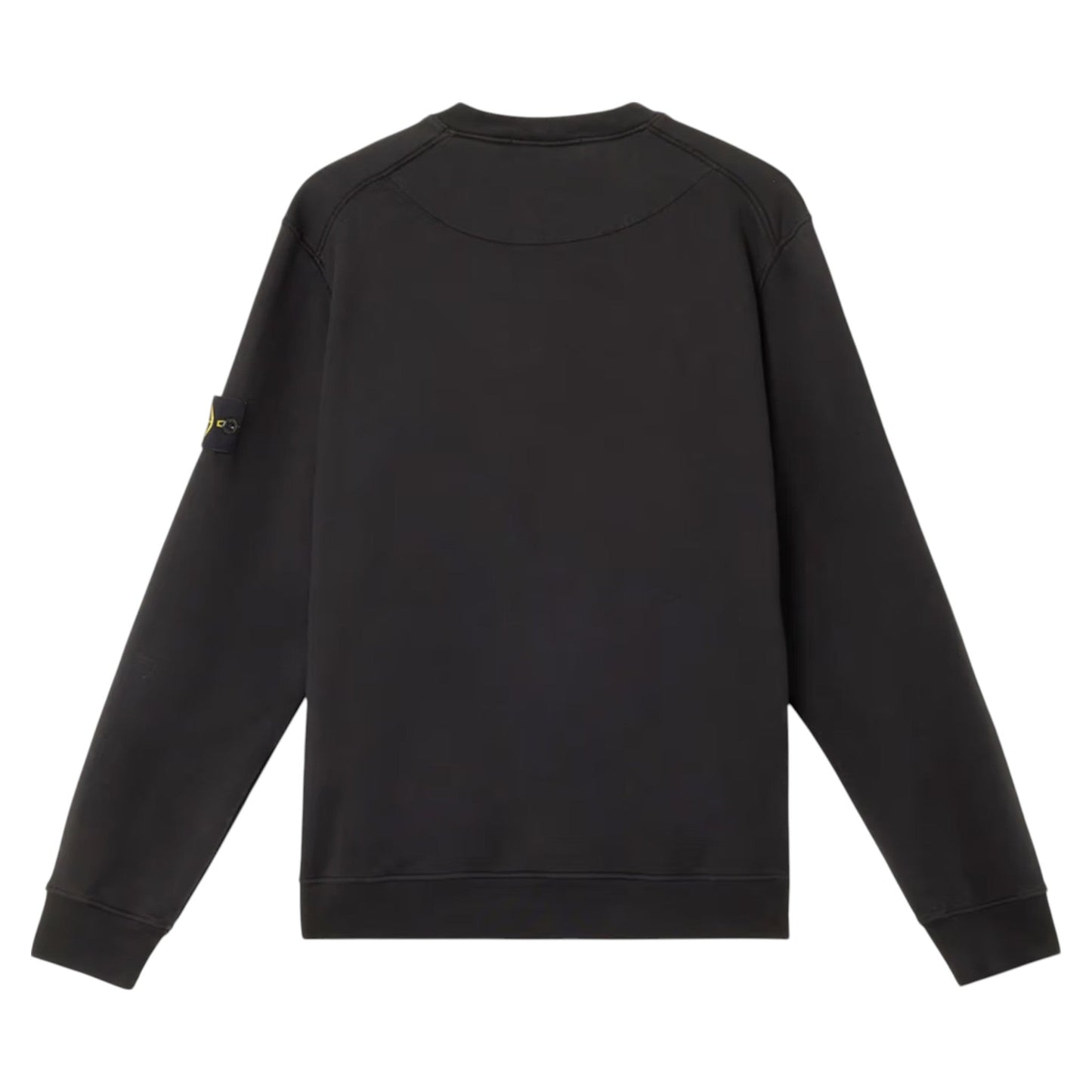 Stone Island Organic Cotton Fleece Black Sweatshirt