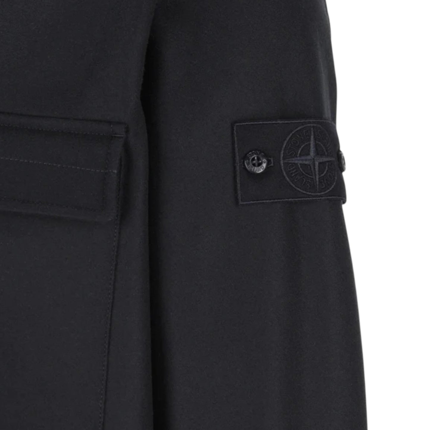 Stone Island Virgin Wool Ghost Black Overshirt