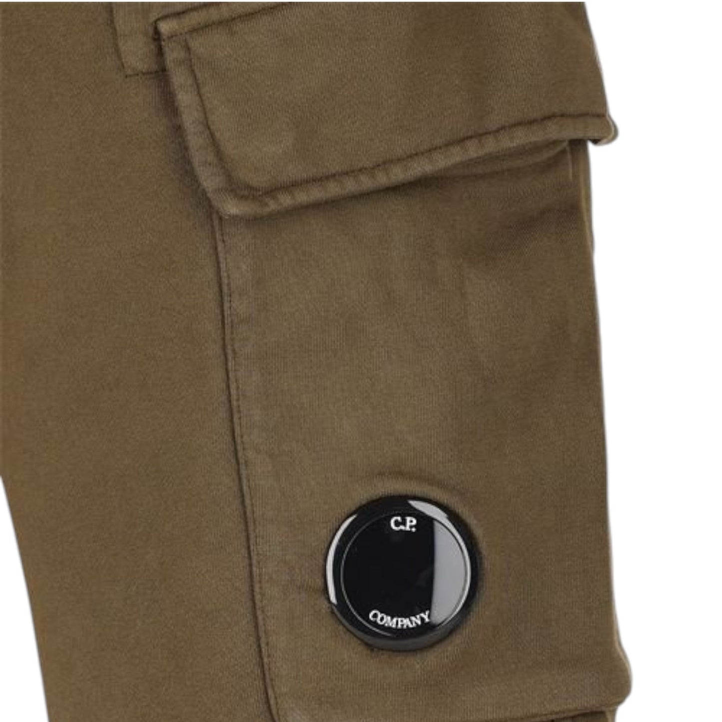 C.P. Company Logo Pocket Ivy Green Shorts - True Labels