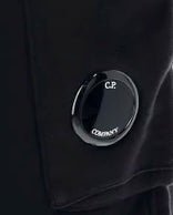 C.P. Company, Light Fleece Logo Pocket Black Shorts