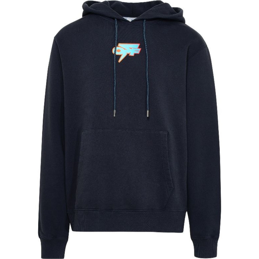 Off-White Degrade Thunder Slim Fit Navy Blue Hoodie