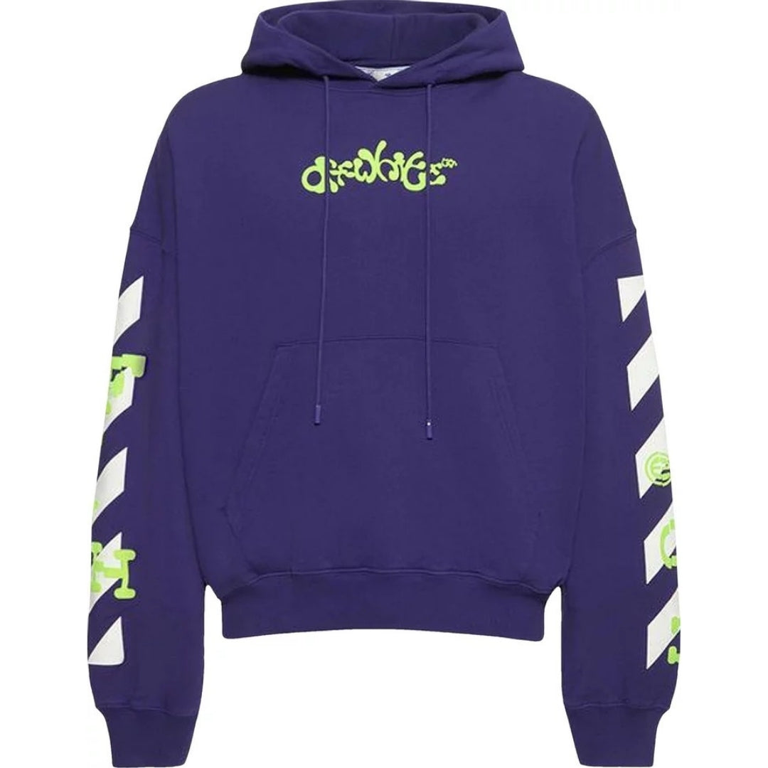 Off-White Mens Hoodie Purple