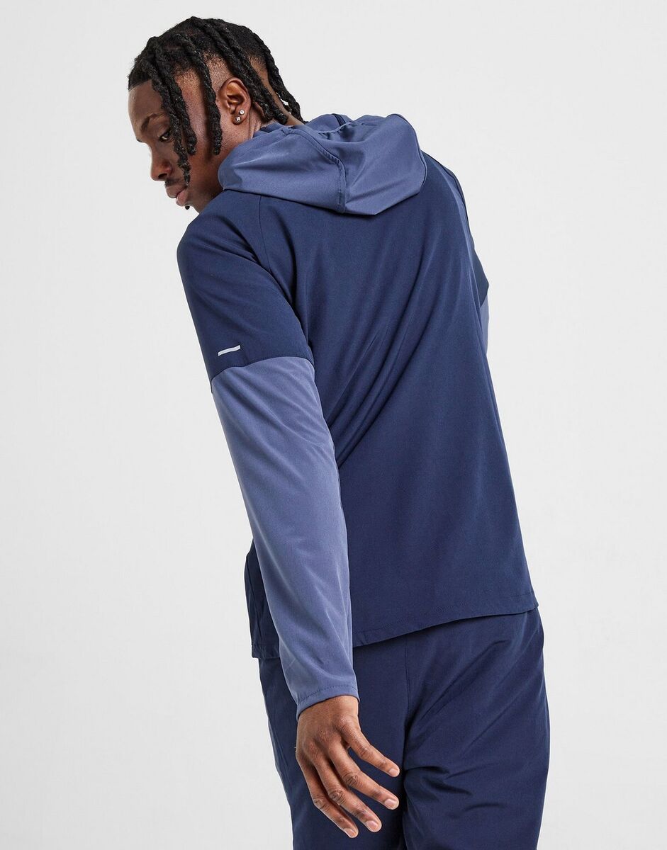 Nike Miler Performance Graphic Running Jacket Blue