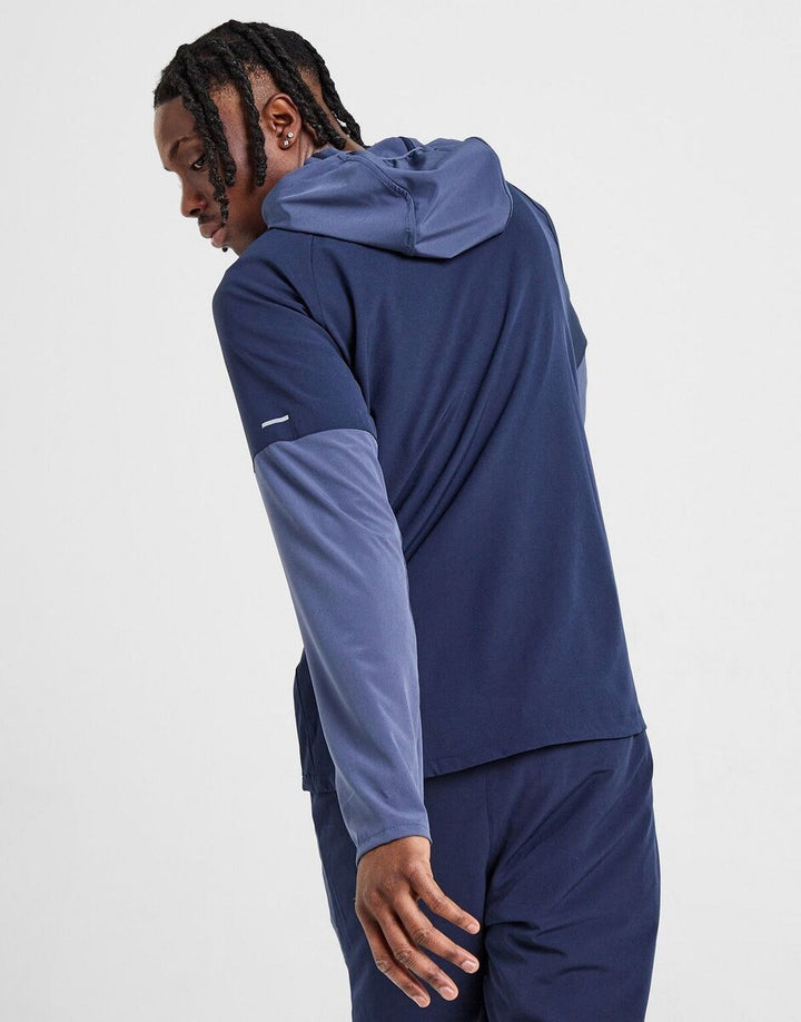 Nike Miler Performance Graphic Running Jacket Blue