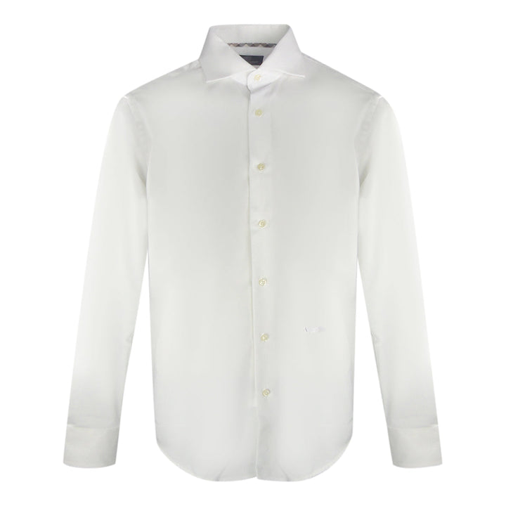 Aquascutum Plain Long Sleeve White Shirt XS