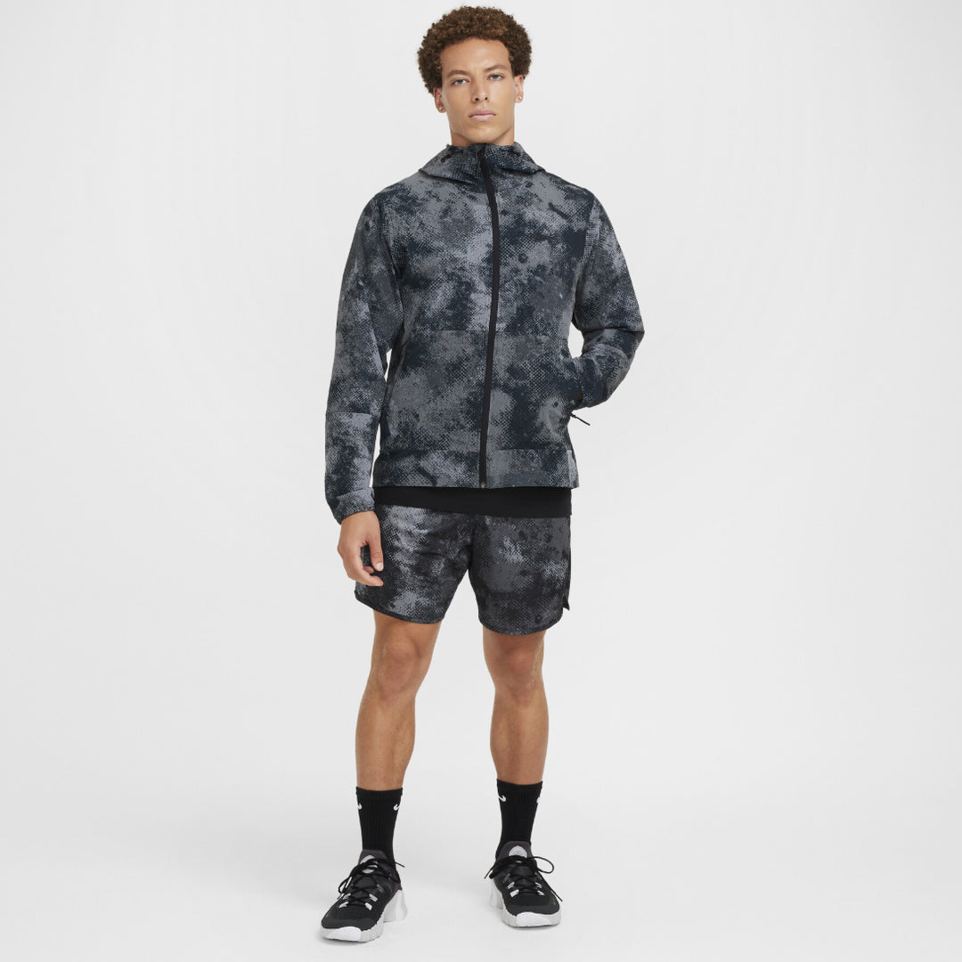 Nike Unlimited Camo Windrunner Jacket Black Grey
