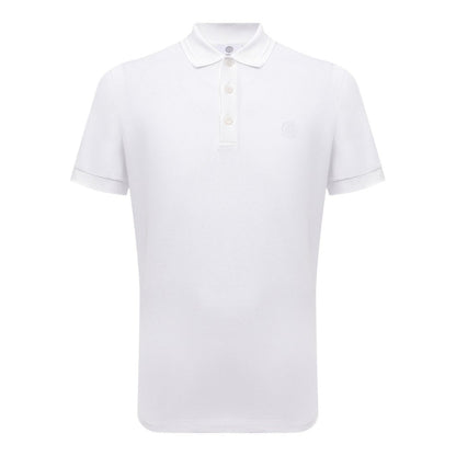 BURBERRY 8043123 Burberry Monogram Embroidered Polo Shirt White WHITE POLO SHIRT MALE XS