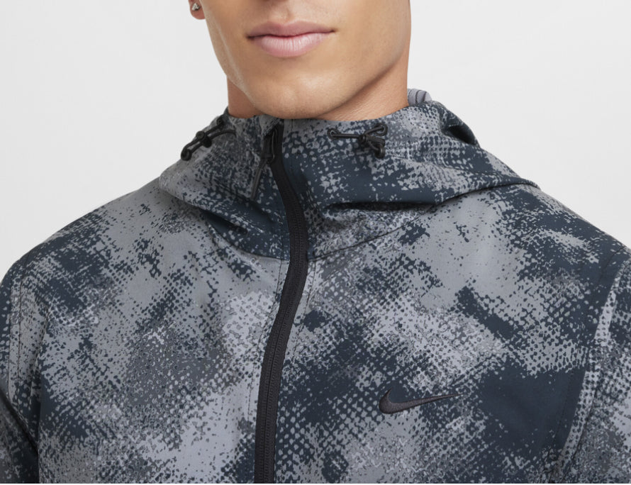 Nike Unlimited Camo Windrunner Jacket Black Grey