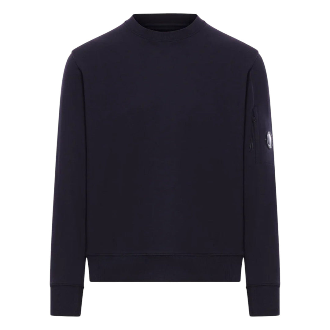 C.P. Company Diagonal Raised Fleece Lens Navy Sweatshirt