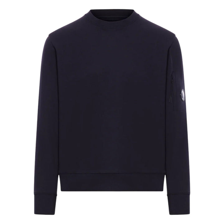 C.P. Company Diagonal Raised Fleece Lens Navy Sweatshirt