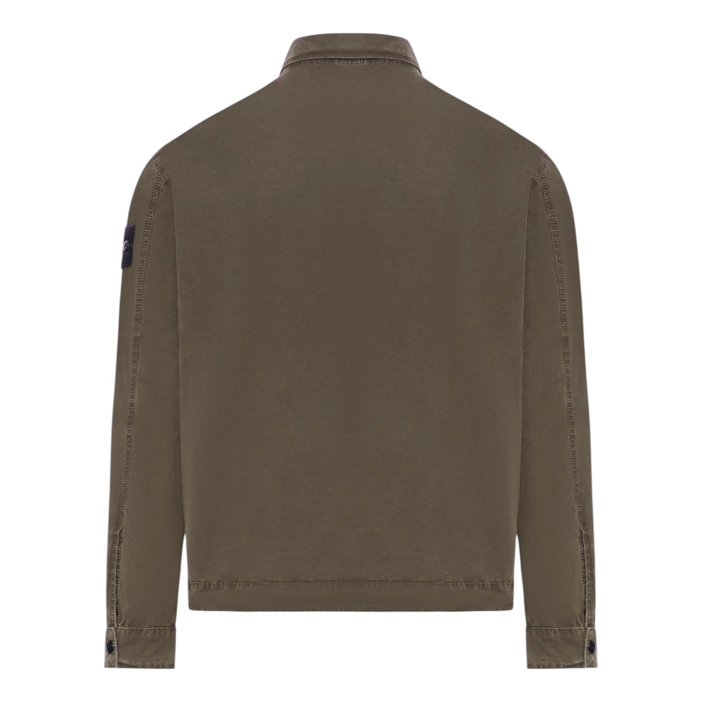 Stone Island Organic Cotton Canvas Military Green Overshirt