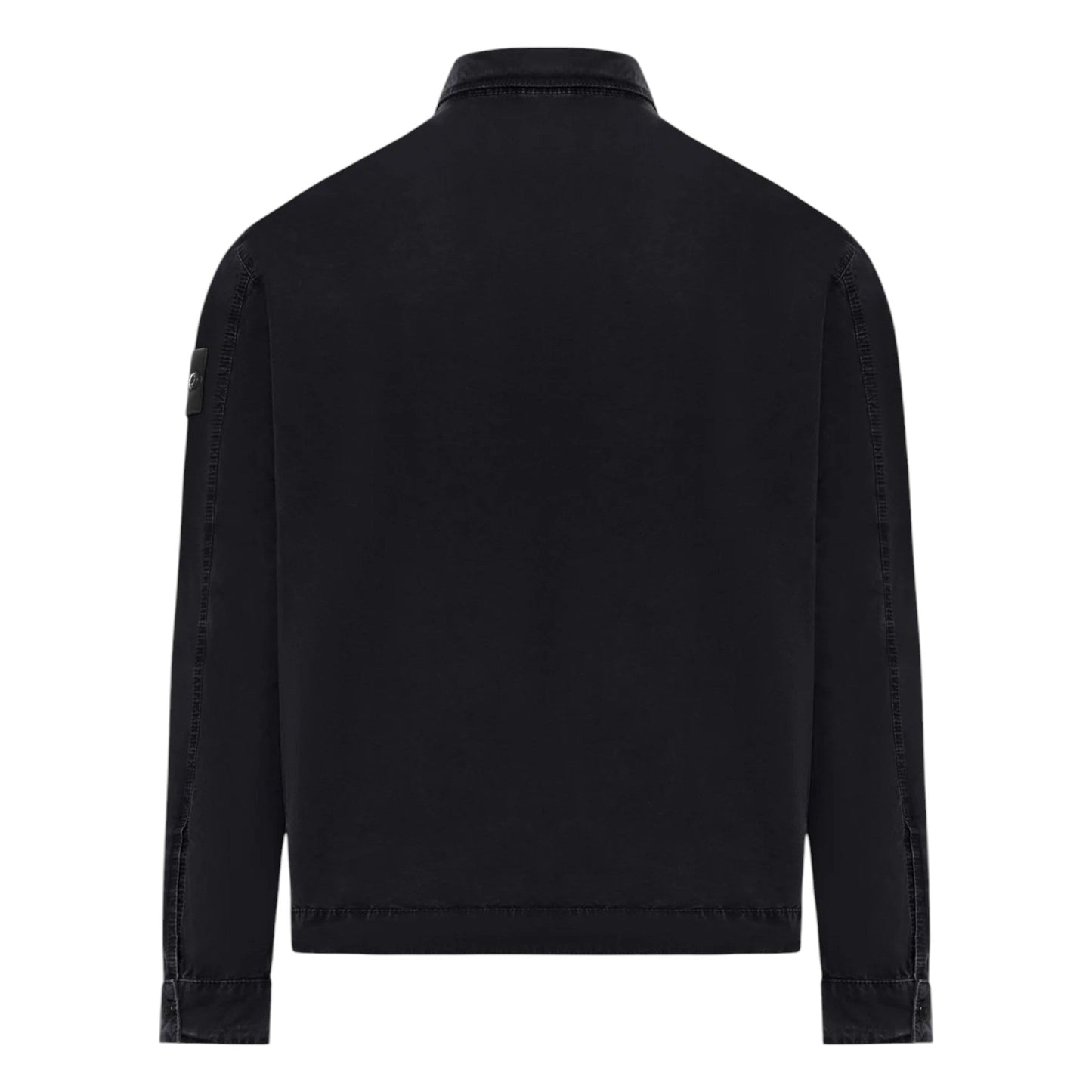Stone Island Organic Cotton Canvas Black Overshirt