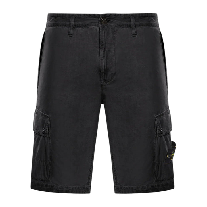 Stone Island Bermuda Cargo Black Shorts