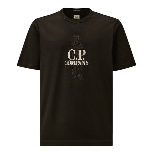 C.P. Company 30/2 Mercerized British Sailor Black T-shirt
