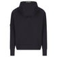 C.P. Company Diagonal Raised Fleece Zip-Up Navy Hoodie