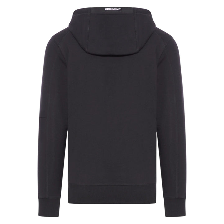 C.P. Company Diagonal Raised Fleece Pocket Lens Black Hoodie