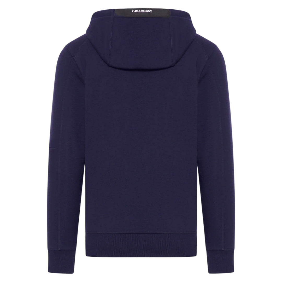 C.P. Company Diagonal Raised Fleece Navy Hoodie