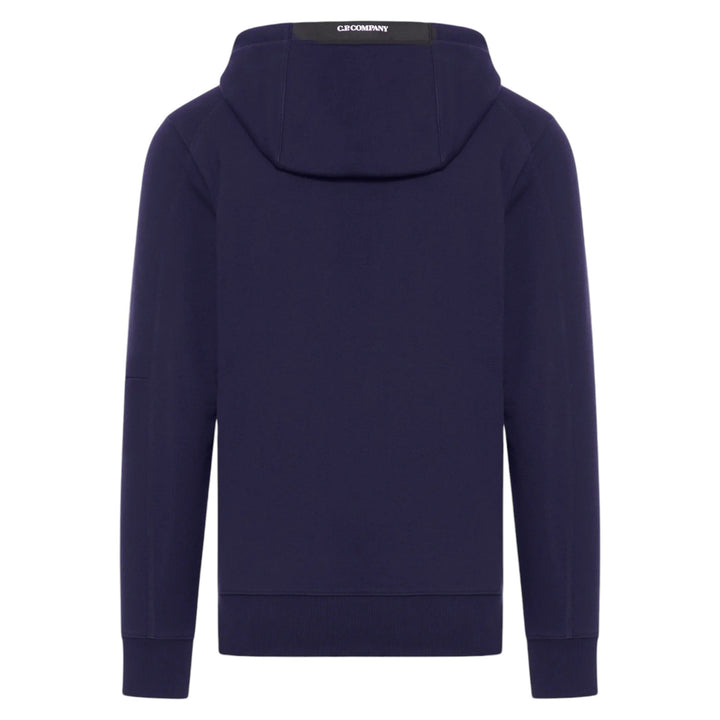C.P. Company Diagonal Raised Fleece Navy Hoodie