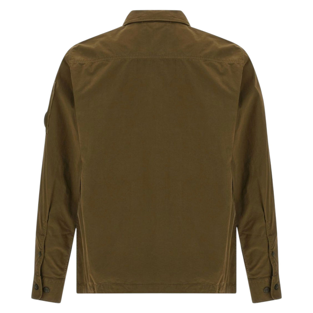 C.P. Company Khaki Green Zip-Up Overshirt