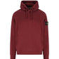 Stone Island Dark Burgundy Brushed Organic Cotton Fleece Hoodie