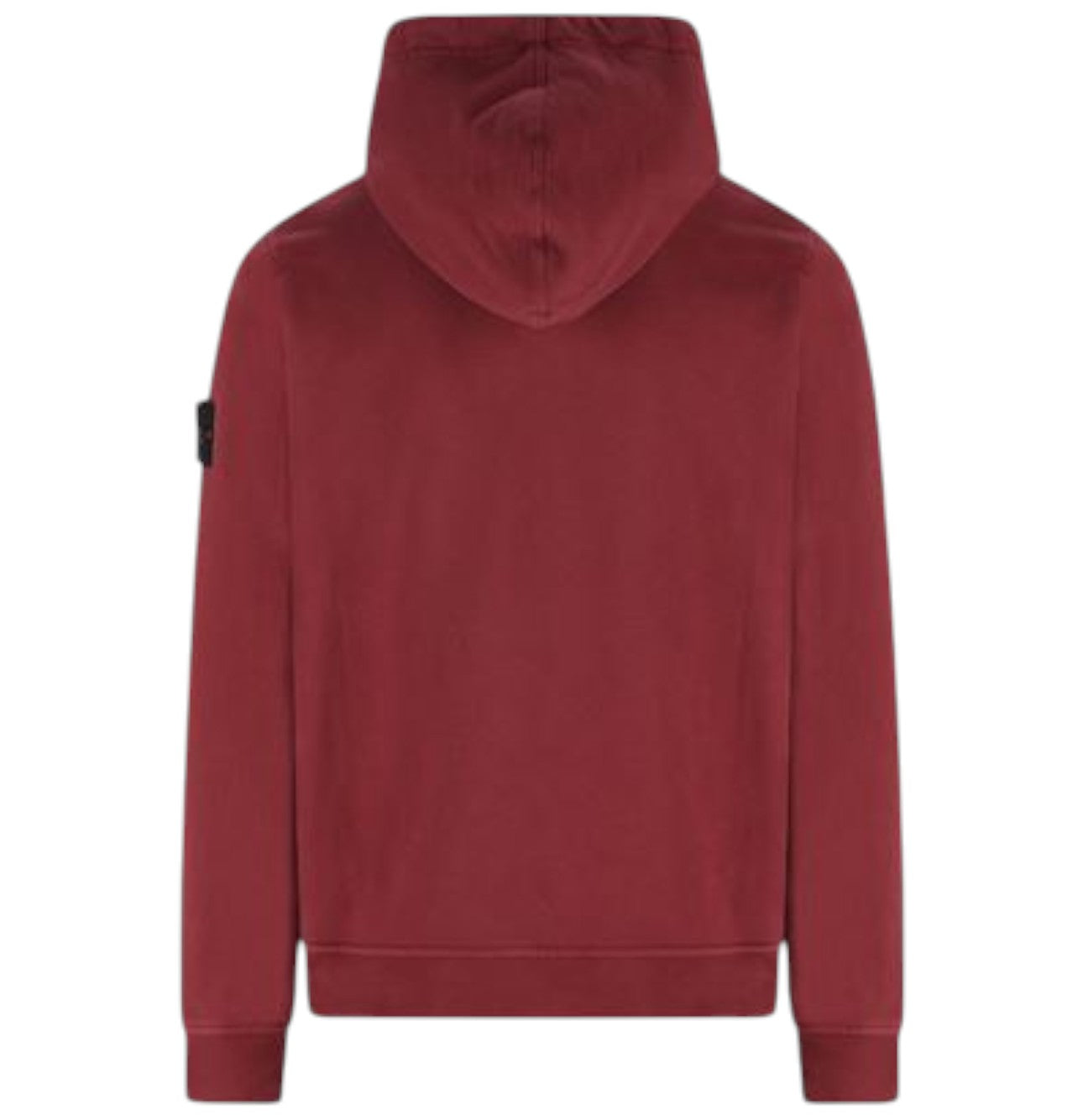 Stone Island Dark Burgundy Brushed Organic Cotton Fleece Hoodie