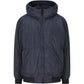 Stone Island Crinkle Reps NY Hooded Padded Navy Jacket