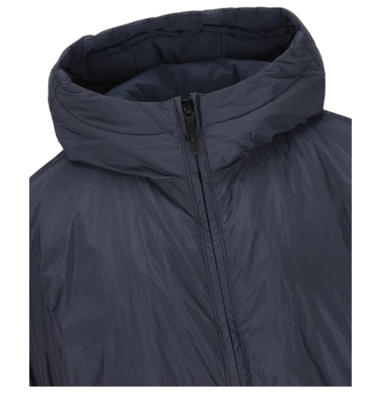 Stone Island Crinkle Reps NY Hooded Padded Navy Jacket