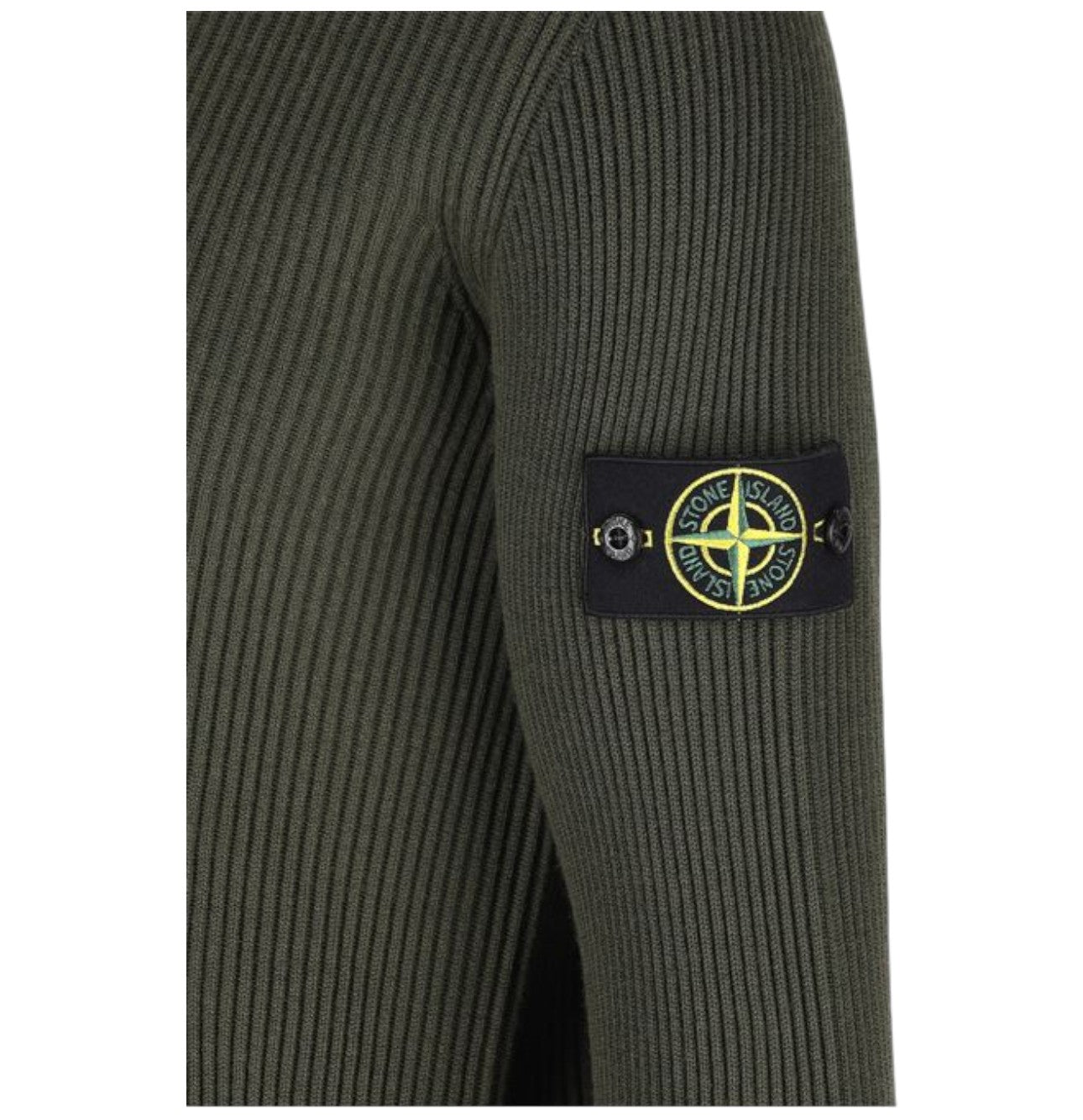 Stone Island Full Rib RWS Wool Military Green Sweatshirt