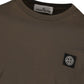 Stone Island, Slim - Fit Military Green T-Shirt with Compass Patch - True Labels