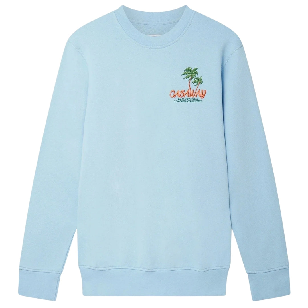 Casablanca Embroidered Coachella Valley Blue Sweatshirt Mens