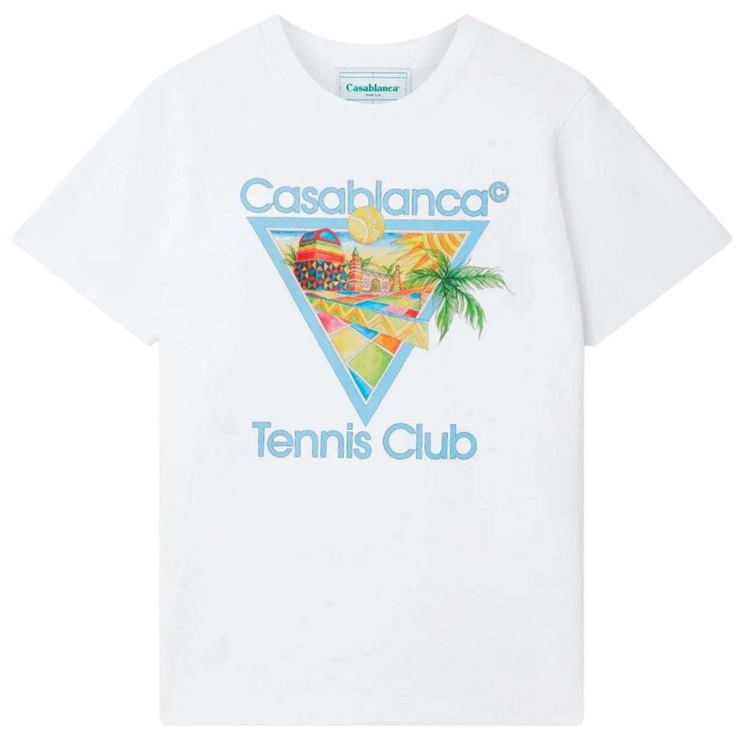 Casablanca Printed Afro Cubism Tennis Club White T-Shirt