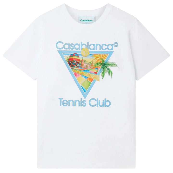 Casablanca Printed Afro Cubism Tennis Club White T-Shirt
