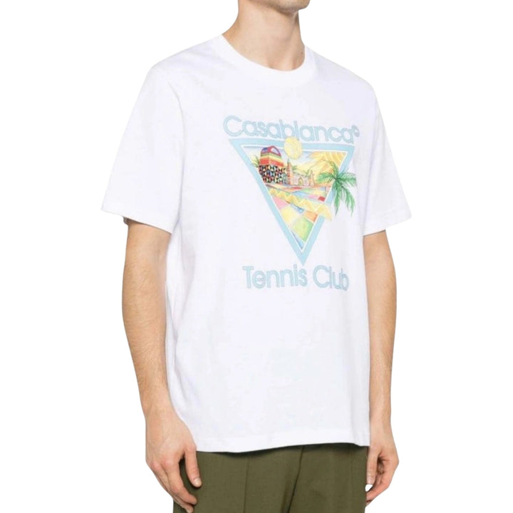 Casablanca Printed Afro Cubism Tennis Club White T-Shirt