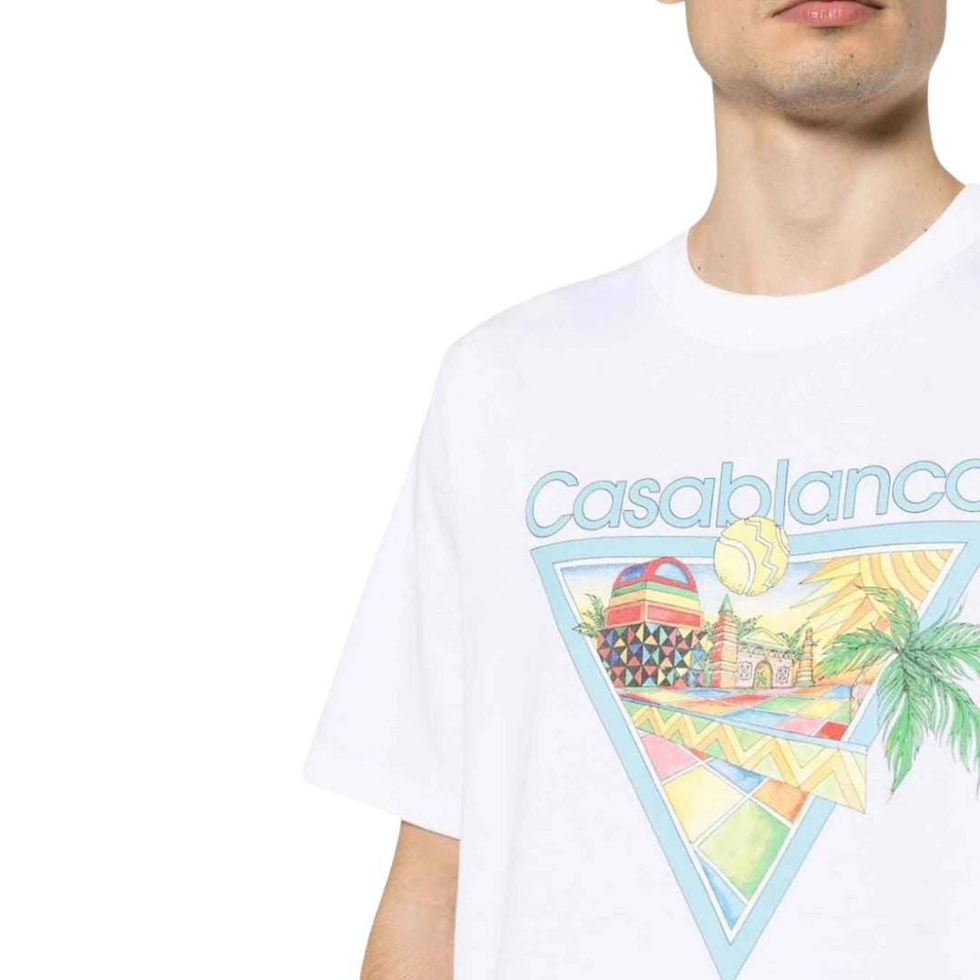 Casablanca Printed Afro Cubism Tennis Club White T-Shirt