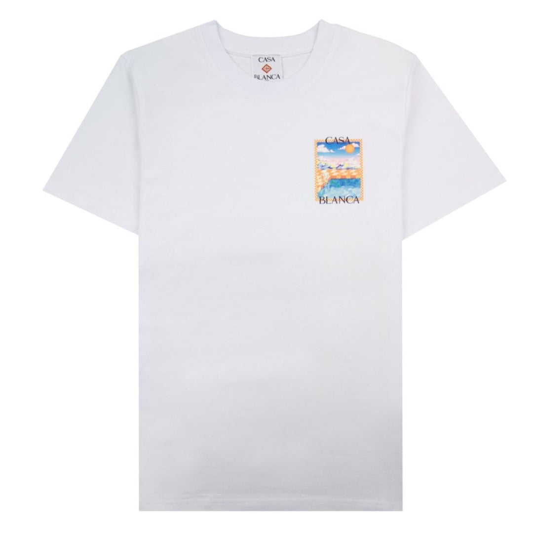 Casablanca Ms25Jts00115Ex White T Shirt Mens - Style Centre Wholesale