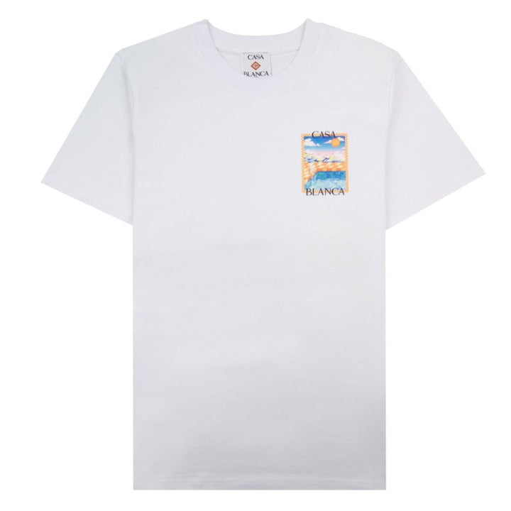 Casablanca Ms25Jts00115Ex White T Shirt Mens - Style Centre Wholesale