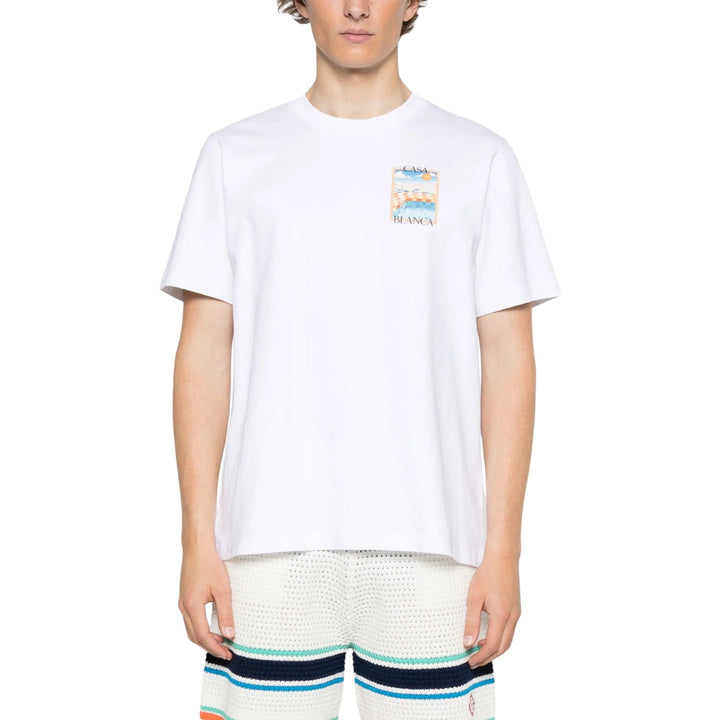 Casablanca Ms25Jts00115Ex White T Shirt Mens - Style Centre Wholesale
