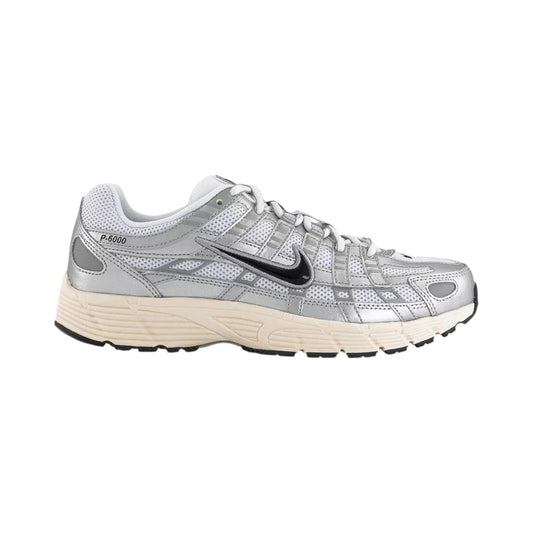 Nike P-6000 White Black Metallic Silver Silver