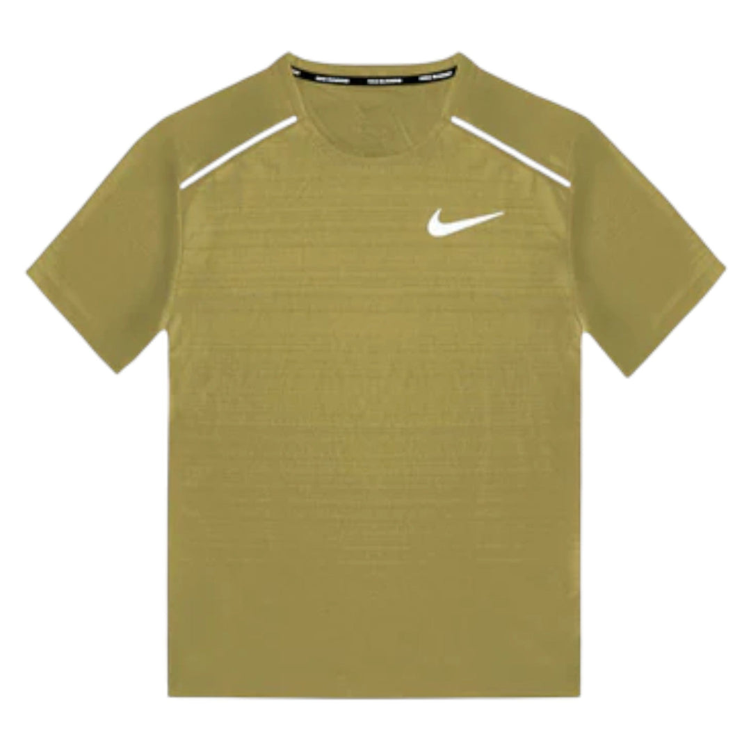 Nike Miler Short Sleeve Moss Green T-Shirt