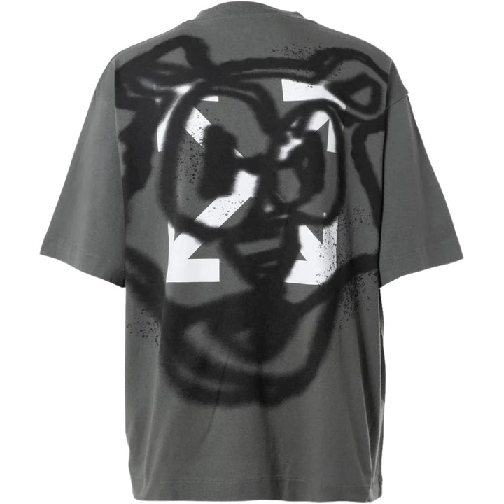 Off-White Teddy Arrow Logo Over Skate Fit Steel Iron T-Shirt