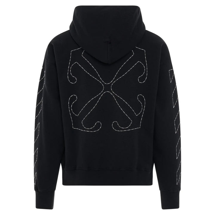 Off-White Off Stitch Diag Design Skate Fit Black Hoodie S