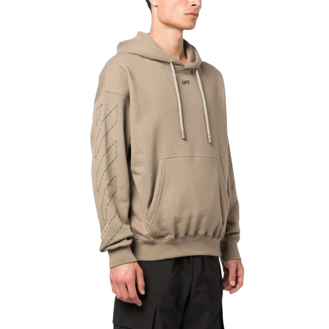 Off-White Off Stitch Skate Hoodie Beige XS