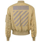 Off-White Diag Tab Vintage Beige Bomber Jacket S
